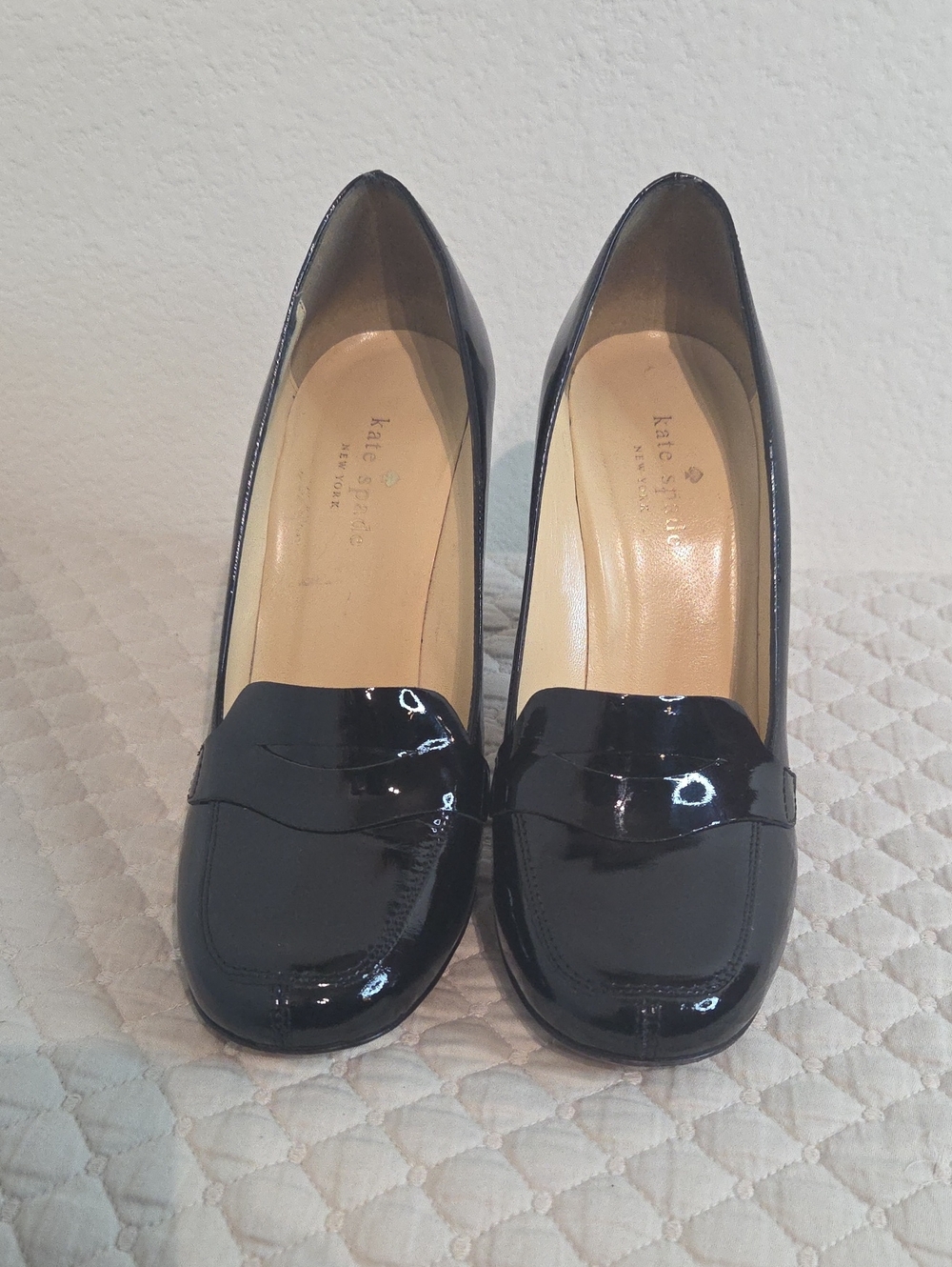 kate spade Black Patent Leather Loafers
